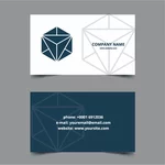 Carte de visite de logotype de cube