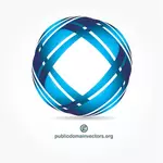 Element logo niebieski