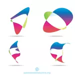 Logo öğeleri paketi 6 vektör