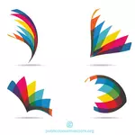Värikkäät logotyypin elementit 4