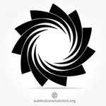 Schwarzes Logo-element