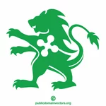 Lombardei Flagge heraldischen Löwen