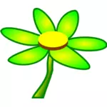 Vektor seni klip bunga hijau segar