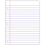 Lined sheet of paper vector image