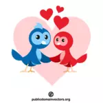 Aşk kuşları vektörü