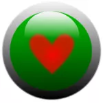 Vector clip art of heart button