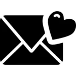 בתמונה וקטורית של pictogram מכתב אהבה