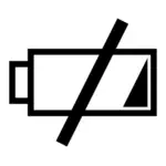 Niedrige Batterie-Symbol