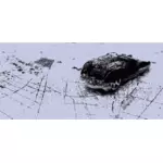 Foto-gerçekçi eski model araba vektör küçük resim