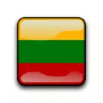 Кнопка флага Литвы вектор