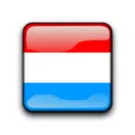 Przycisk wektor flaga Luksemburga