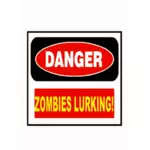 Zombies lurking sign vector image