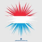 Luxembourg flag blast shape