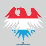 Luxembourg flagg heraldiske ørn