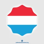 Luxemburgska flaggan klistermärke