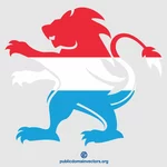Lion héraldique de drapeau luxembourgeois