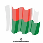 马达加斯加挥舞旗帜