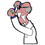 Mad scientist vector clip art | Public domain vectors