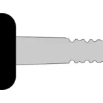 Lastbil nyckel vektor illustration