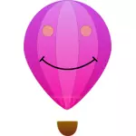 Różowy balon uśmiechający się wektor obrazu