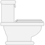 Toilet seat closed vector clip art