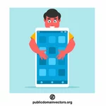 Man holding a smartphone