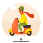 Rijden op een scooter
