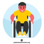 Tekerlekli sandalyedeki genç adam