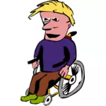 휠체어에서 남자