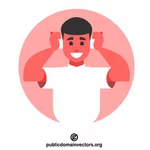 Man listens to music