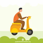 Man on scooter