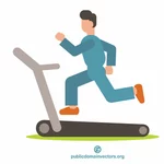 Man using a treadmill