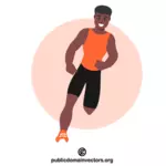 Mies juoksee maratonin