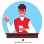 Man takes a pill
