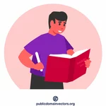 Man taking notes
