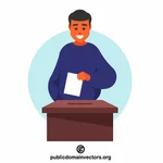 Man voting in elections