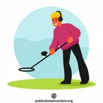 Man with metal detector