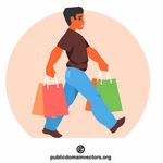 Man with shopping bags