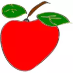 Vectorillustratie van vreemd gevormde apple