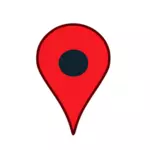 लाल रंग में मानचित्र स्थान पिन