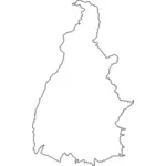 Tocantins regionu vektorová mapa kresba