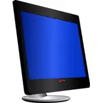 Freestanding LCD monitor vector image