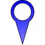 Imagen vectorial pin azul