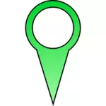 Green pin vector image