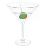 Glass av Martini cocktail vektorgrafikk