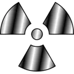 Radioaktywność symbol wektor