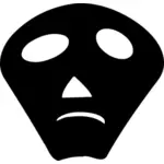 Sad mask silhouette