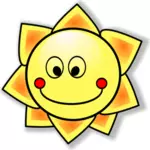 幸せな太陽ベクトル画像