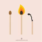 Burned matches