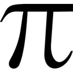 Vektor illustration av matematik pi symbol
